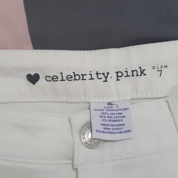 White Jean Shorts Size 7 - Picture 3 of 3